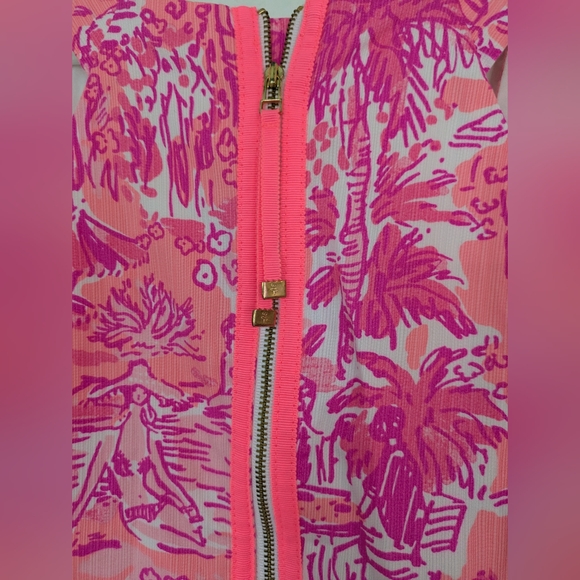 Lilly Pulitzer Simone Dress size 6 Cheeky Melon Rule Breakers Pink Shift Zipper - Picture 6 of 7